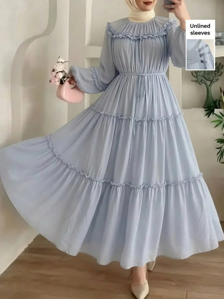 Robe Longue Rosée Évanescente