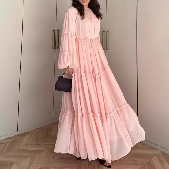 Robe Longue Rosée Évanescente