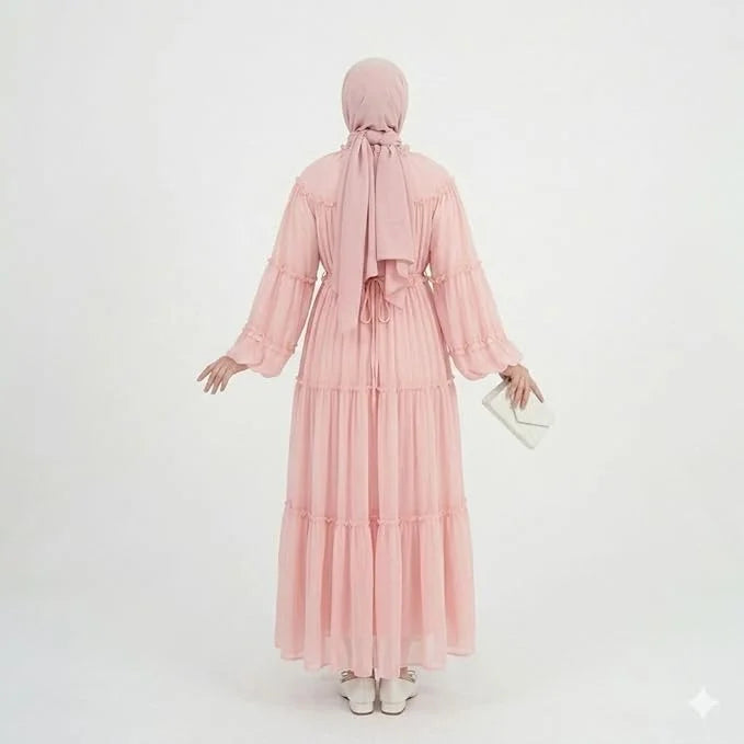 Robe Longue Rosée Évanescente