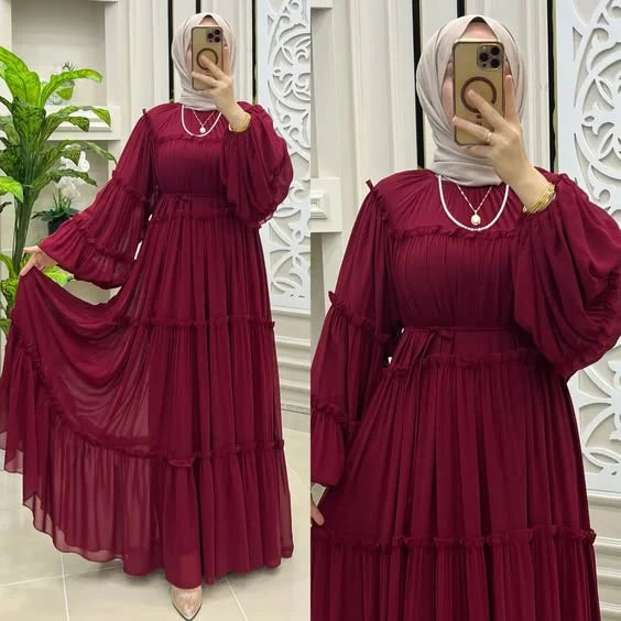 Robe Longue Rosée Évanescente
