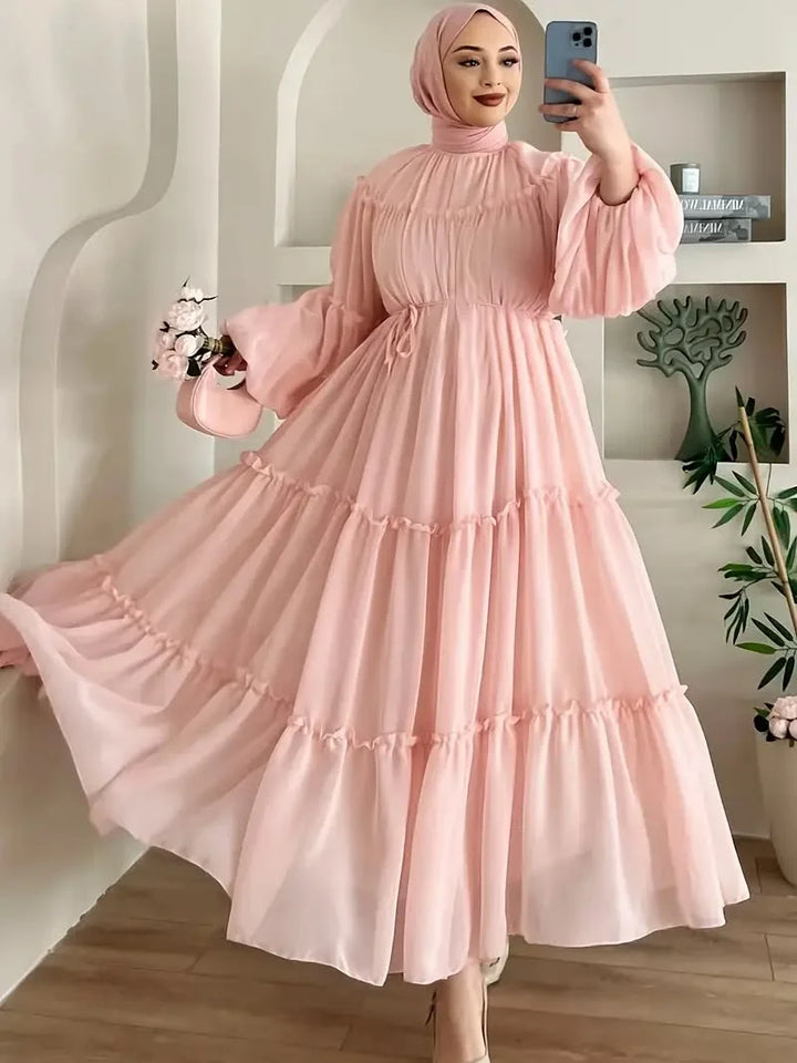 Robe Longue Rosée Évanescente
