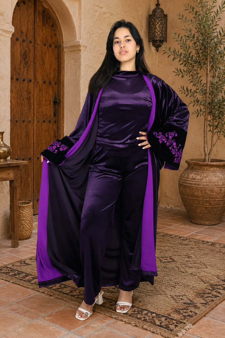 Caftan Velvet Amira – 3 Pièces