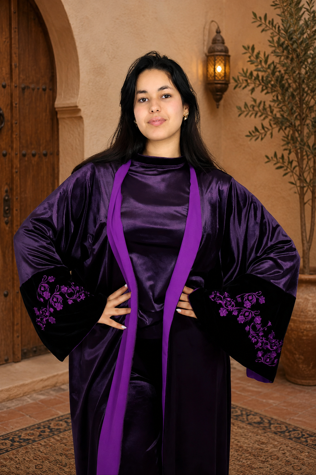 Caftan Velvet Amira – 3 Pièces