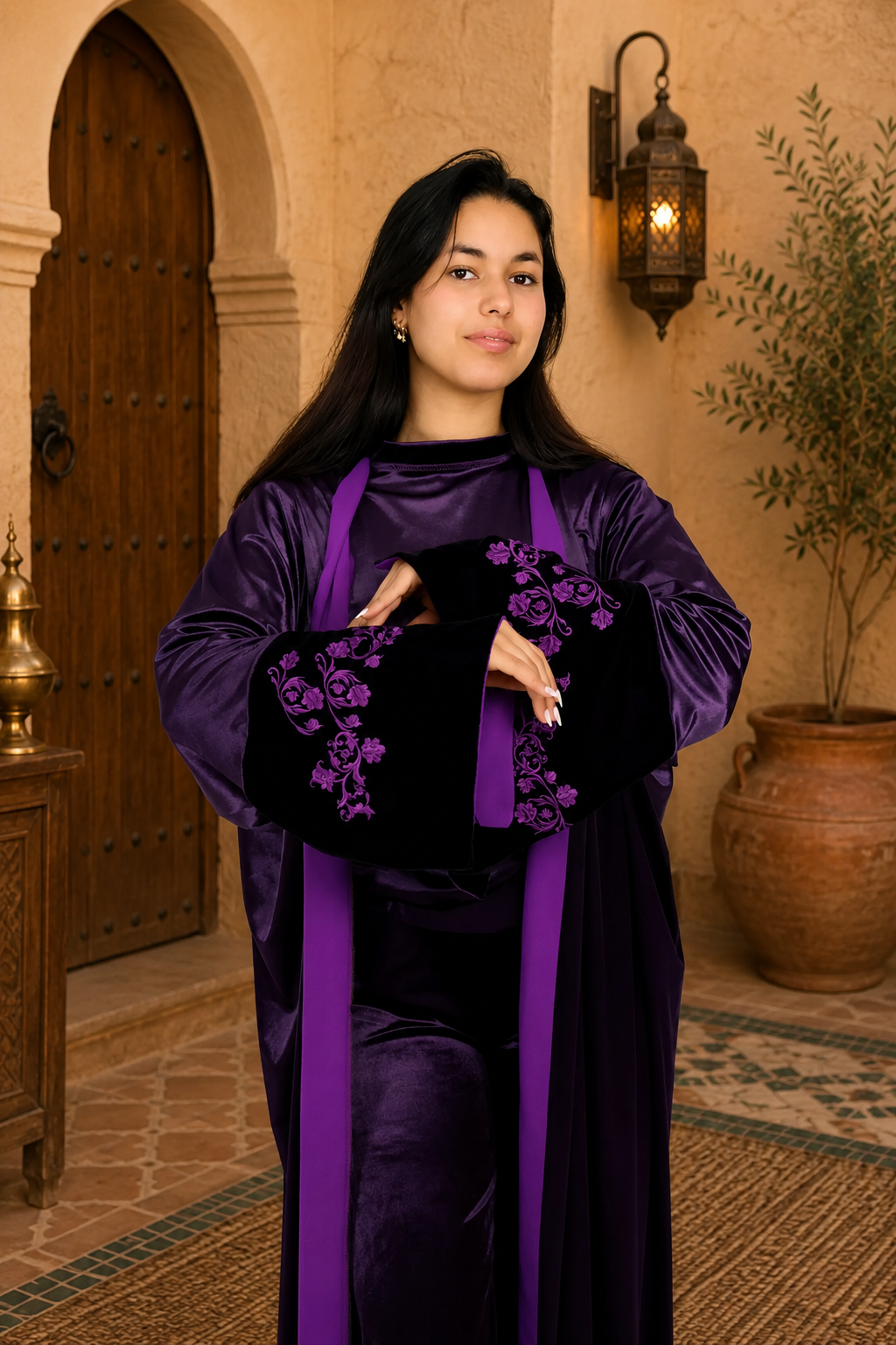 Caftan Velvet Amira – 3 Pièces