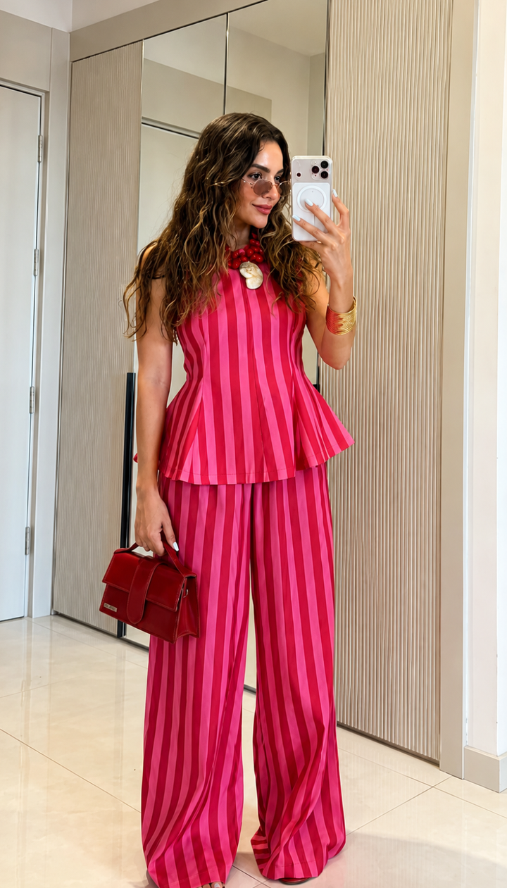 Ensemble Sunset Rayé