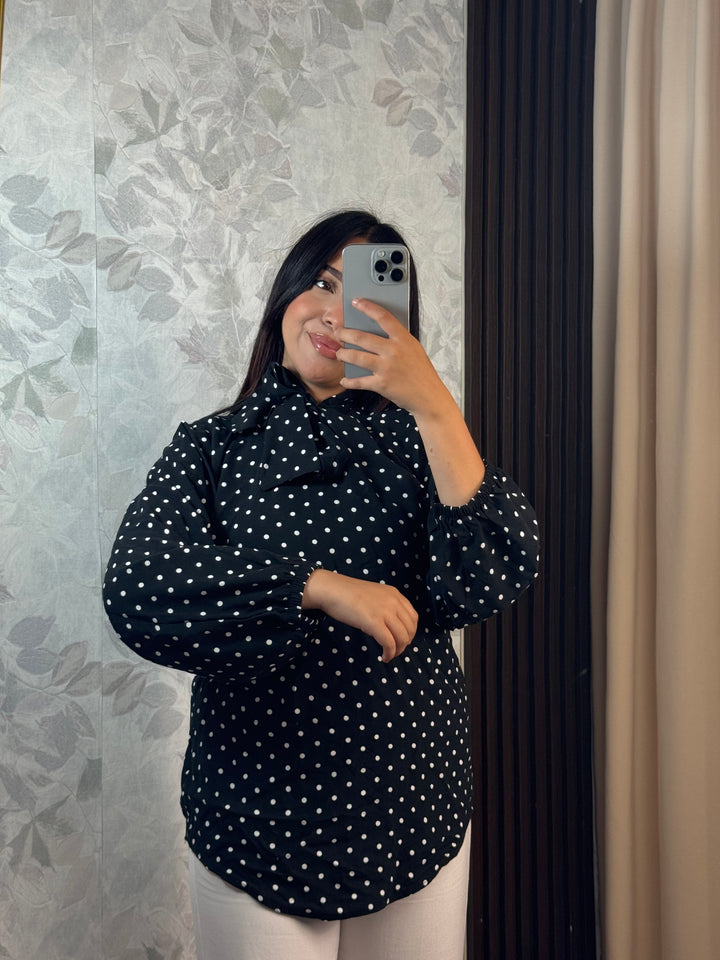 Blouse Éclipse Pois | Élégance Chic Femme
