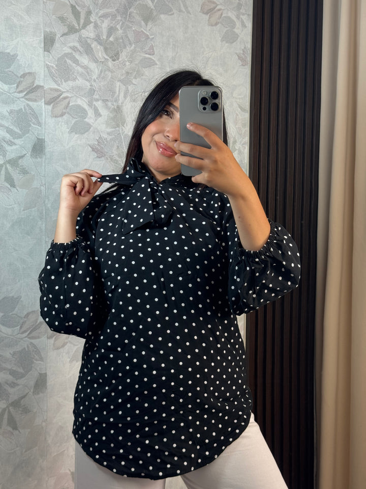 Blouse Éclipse Pois | Élégance Chic Femme