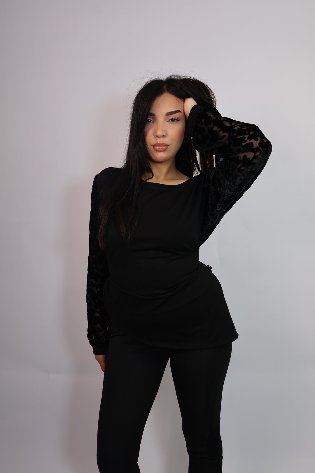 Mocha Bloom Top