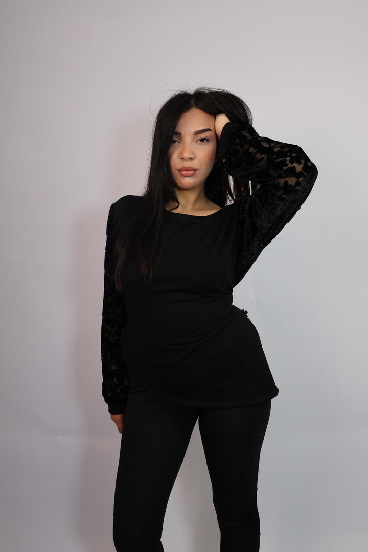 Mocha Bloom Top