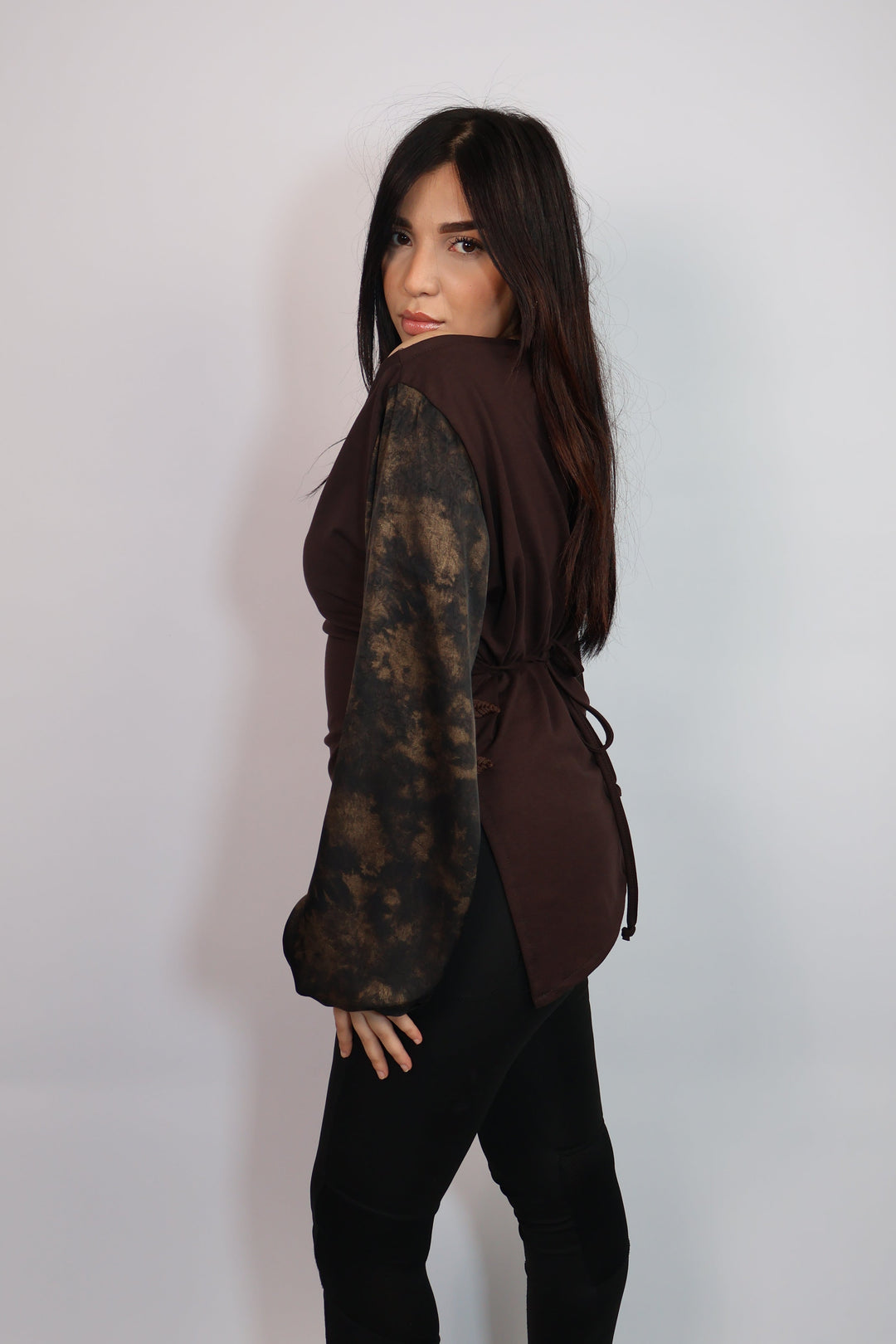 Mocha Bloom Top