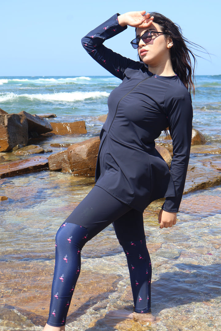 Burkini Flamingo Noir Femme