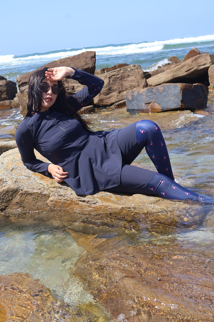 Burkini Flamingo Noir Femme