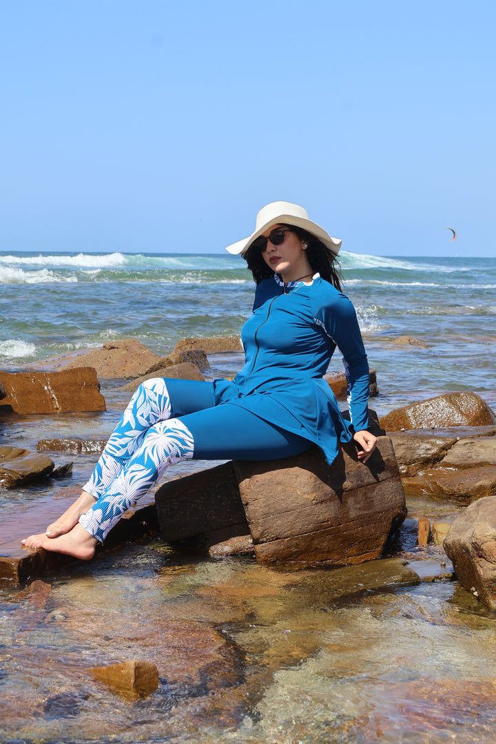 Burkini Azure Wave – Maillot de Bain Modeste Femme