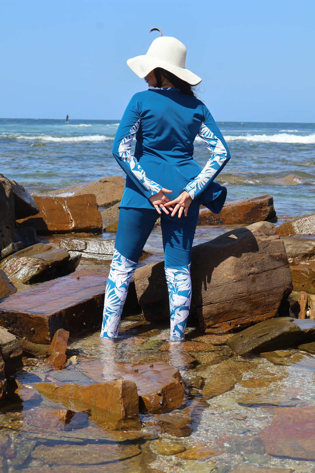 Burkini Azure Wave – Maillot de Bain Modeste Femme