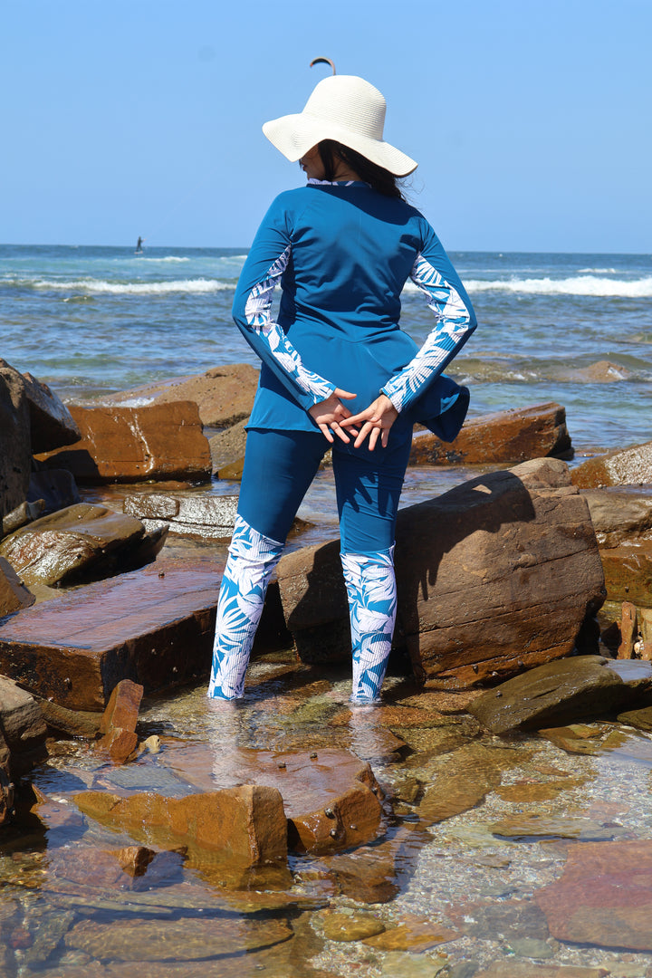 Burkini Azure Wave – Maillot de Bain Modeste Femme