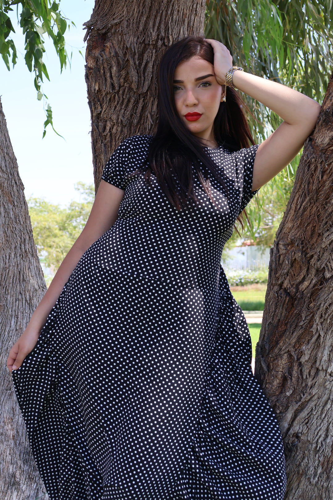 Polka Dots Maxi Dress