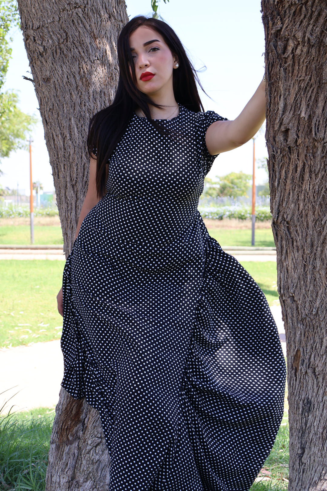 Polka Dots Maxi Dress