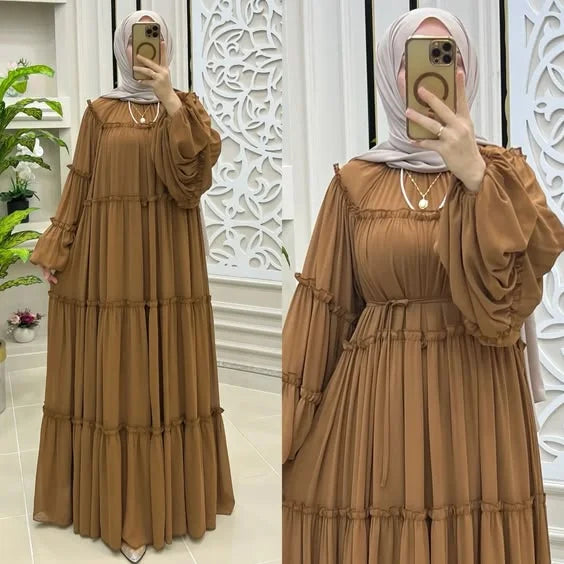 Robe Longue Rosée Évanescente