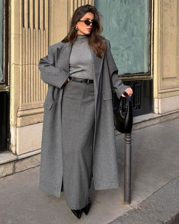 Manteau Héritage Gris Long