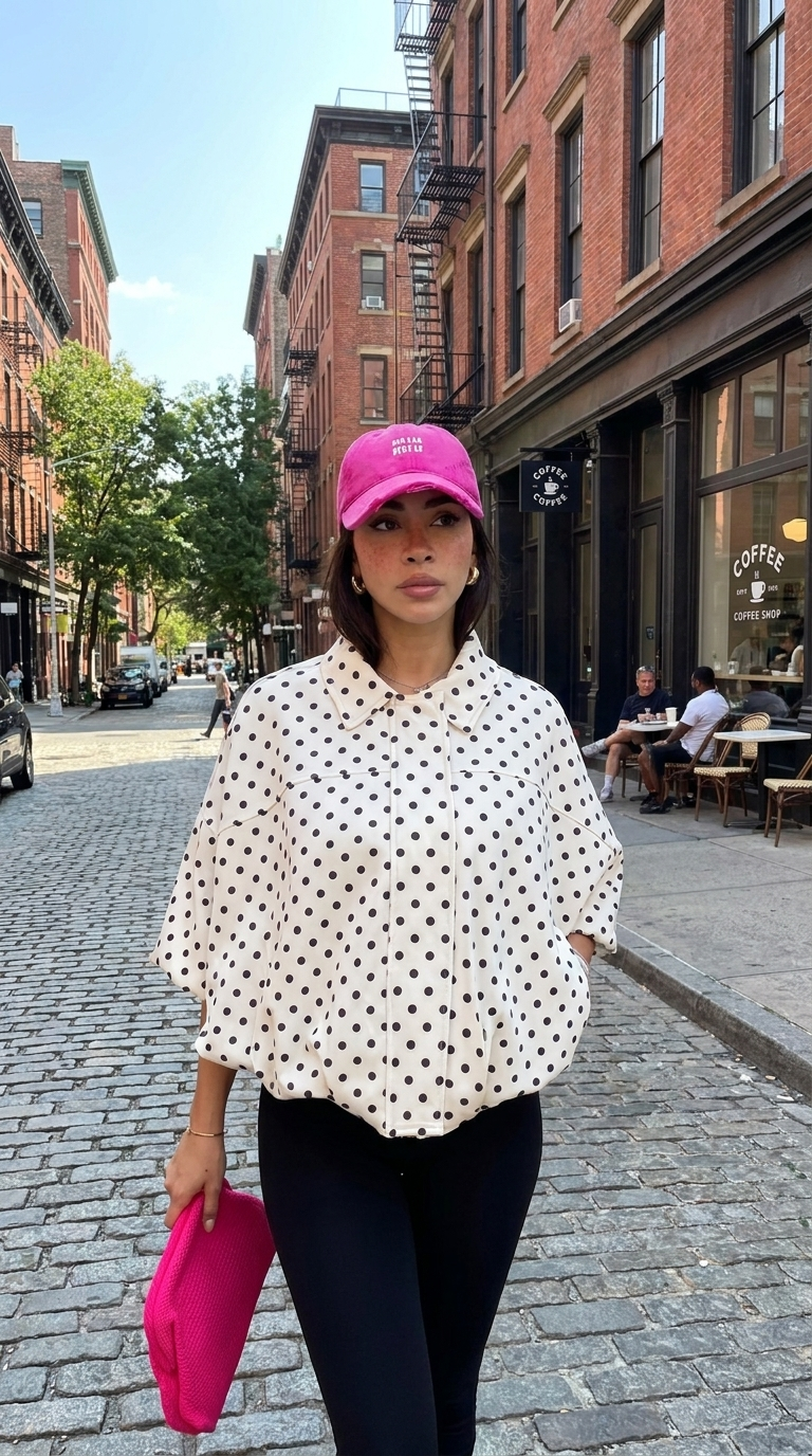 Chemise Dolce Pois – Élégance Oversize Femme