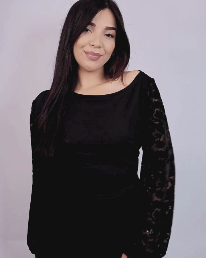 Mocha Bloom Top