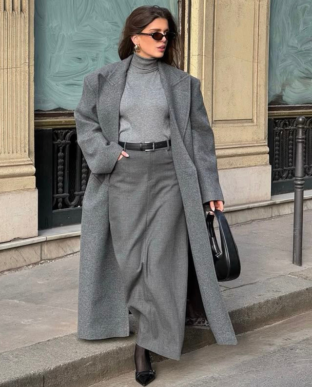 Manteau Héritage Gris Long